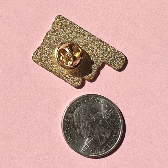 Treat people with kindness purple y2k bubble letter enamel pin - Picture 5 of 7